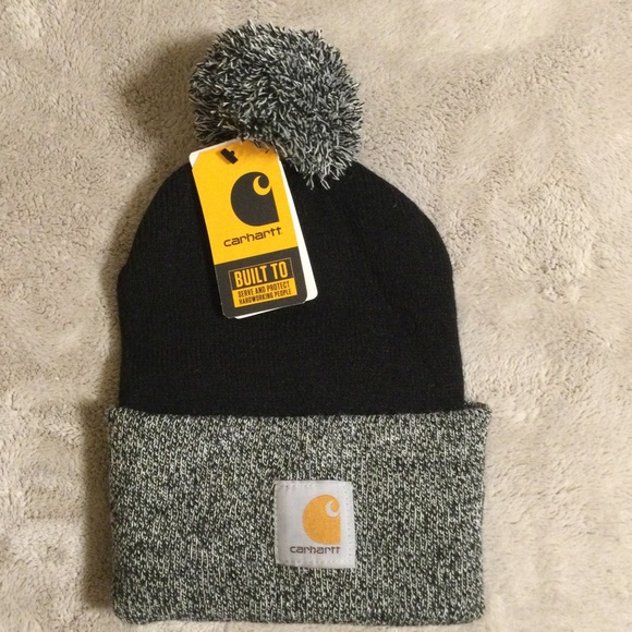 Carhartt Accessories Carhartt Womens Knit Pompom Cuffed Beanie